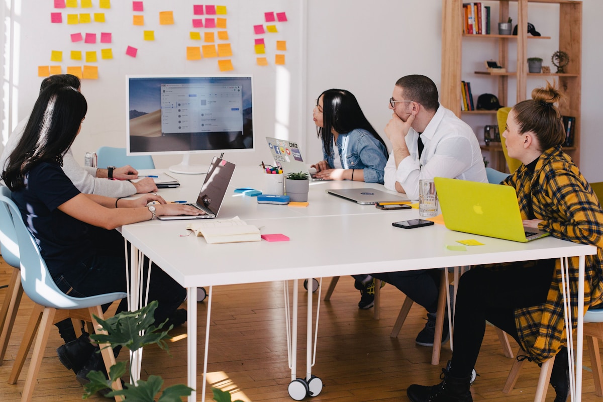 Group review of AI-generated marketing drafts